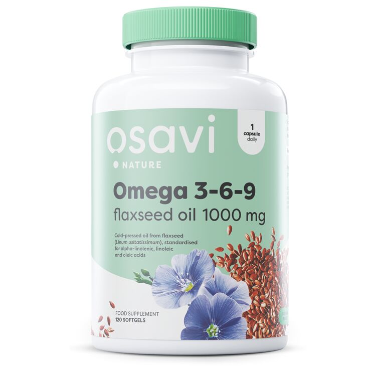 Osavi - Omega 3-6-9 Flaxseed Oil, 1000mg - 120 softgels