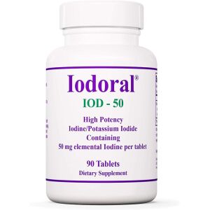 Optimox Corporation Iodoral (yodo y yoduro de potasio) 50 mg, 90 comprimidos - Viking Supplements