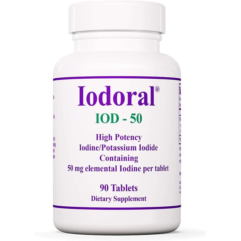 Optimox Corporation Iodoral (yodo y yoduro de potasio) 50 mg, 90 comprimidos - Viking Supplements