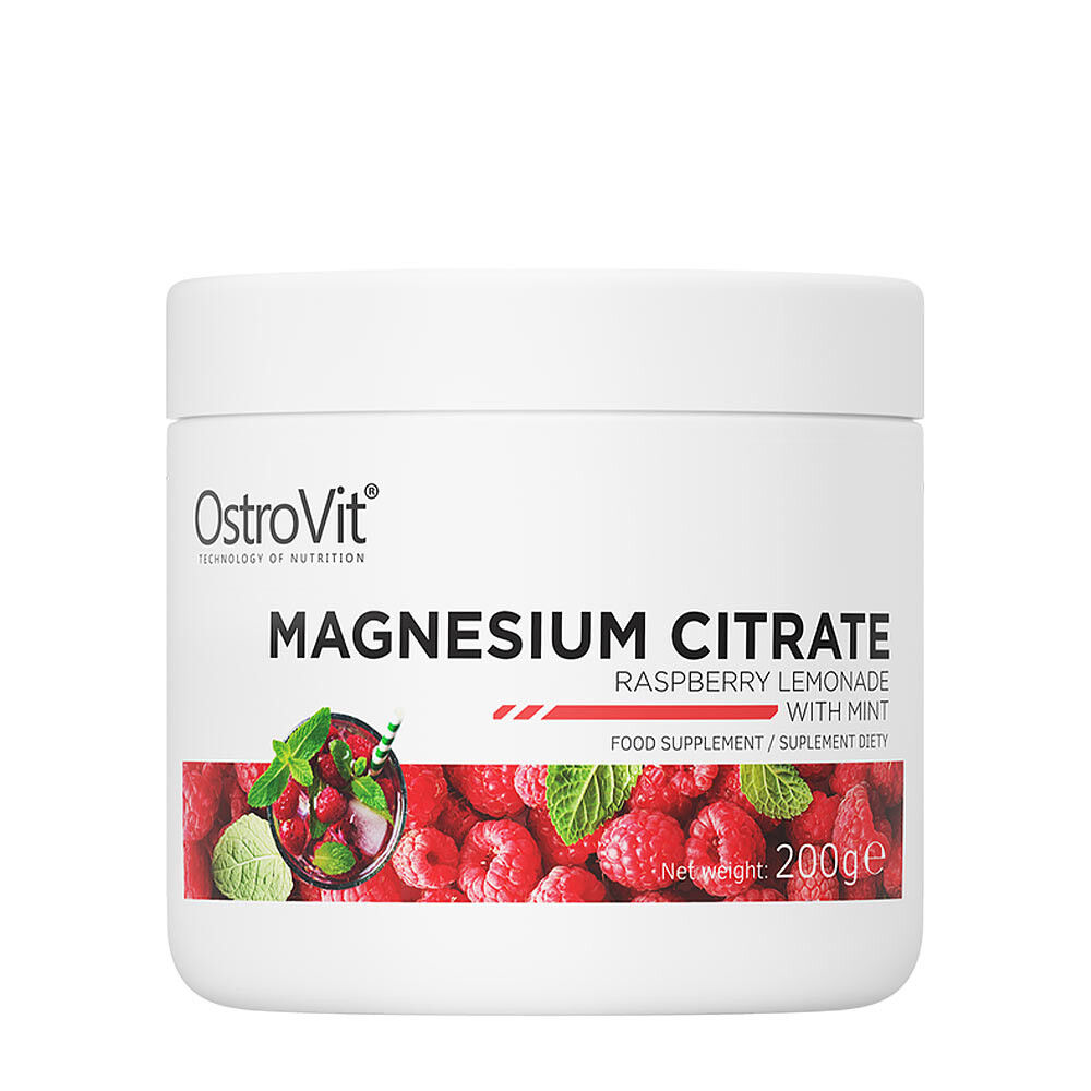 Ostrovit Citrato de magnesio - limonada de frambuesa con menta (200 g) - Viking Supplements