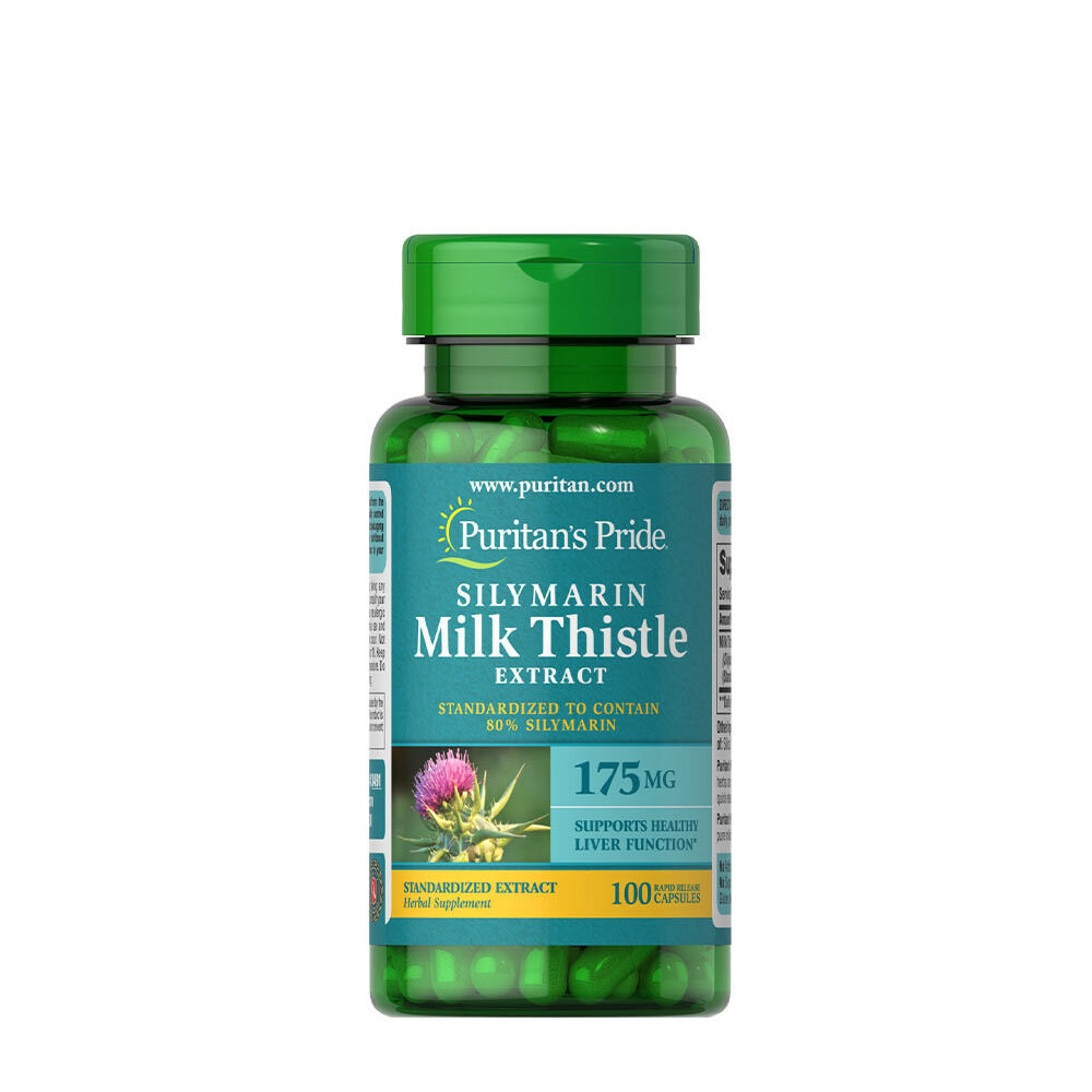 Puritan's Pride Cardo mariano estandarizado a 175 mg (silimarina) (100 cápsulas) - Viking Supplements