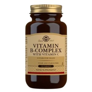 SOLGAR Complejo B con vitamina C (250 comprimidos) - Viking Supplements