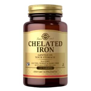 SOLGAR Chelated Iron Tablets (100 tabs) - Nuvalia
