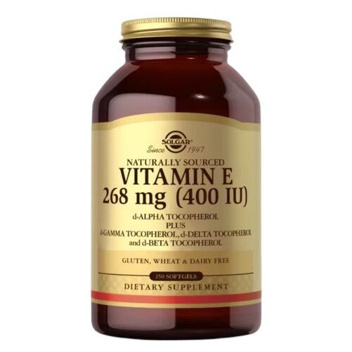SOLGAR E-vitamin, blandet, 268 mg (400 IE) (250 bløde kapsler)