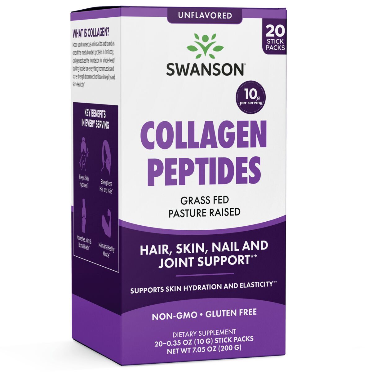 Peptidos de colágeno SWANSON - Peptydy kolagenow (20 sobres) - Viking Supplements