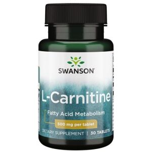 SWANSON L-carnitina 500 mg, 30 comprimidos - Viking Supplements