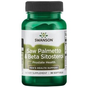 SWANSON Saw Palmetto + Beta-sitosterol, 30 cápsulas vegetales - Viking Supplements