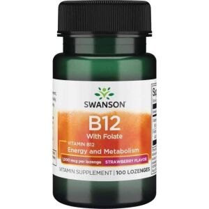 SWANSON Vitamina B-12 1000 mcg, 100 pastillas para chupar - Viking Supplements