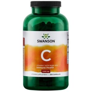 SWANSON Vitamina C 1000 + rosa mosqueta, 250 cápsulas - Viking Supplements