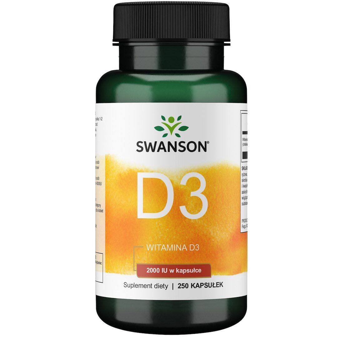 SWANSON Vitamina D-3 2000 UI, 250 cápsulas - Viking Supplements