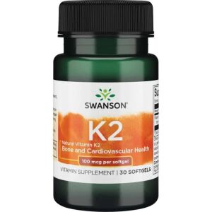 SWANSON Vitamina K2 natural 100 mcg, 30 cápsulas - Viking Supplements