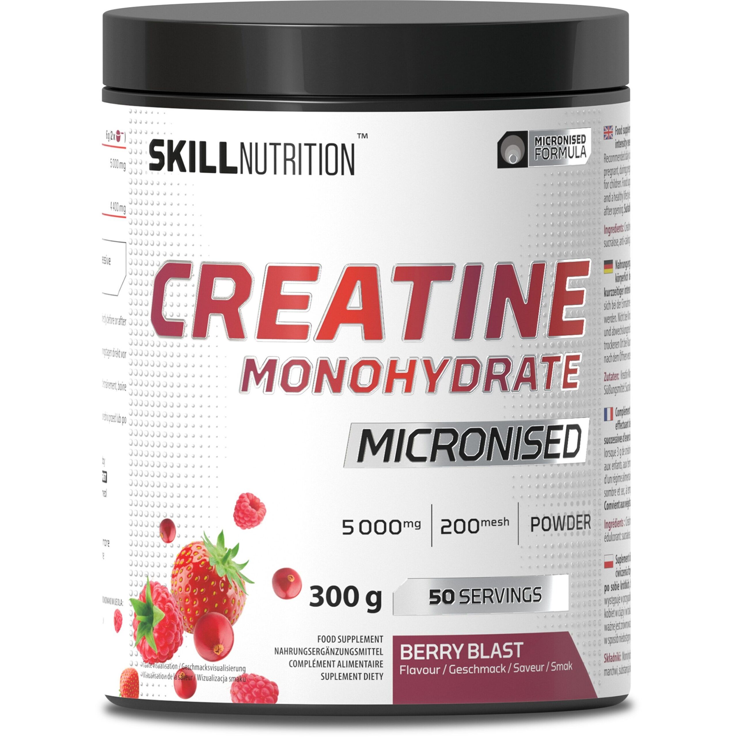 Skill Nutrition - Monohidrato de creatina micronizado con sabor