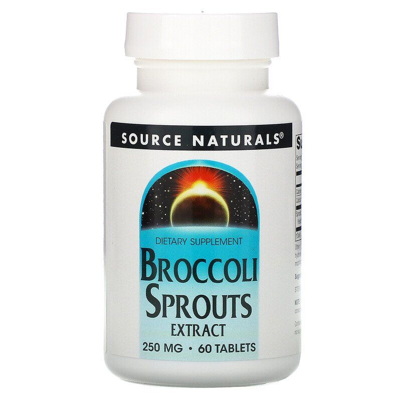 Source Naturals broccoli sprout extract 250 mg 60 tablets - Viking Supplements