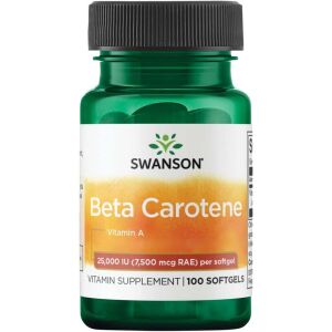 Swanson Betacaroteno 25 000 UI (7 500 mcg) 100 cápsulas blandas - Viking Supplements