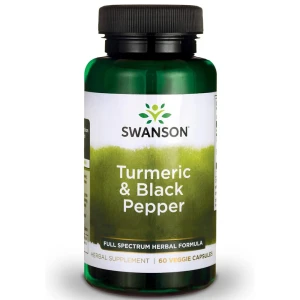 Swanson: Curcumina y berberina con pimienta negra, 60 cápsulas - Viking Supplements