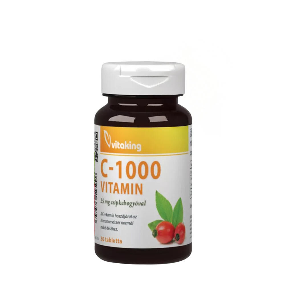 Vitaking C-1000 mg con 25 mg de escaramujo (30 comprimidos) - Viking Supplements