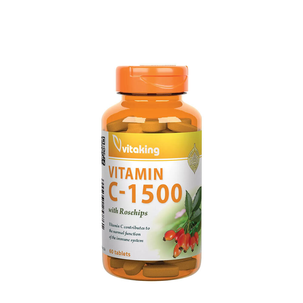 Vitaking Vitamina C-1500 con escaramujo (60 comprimidos) - Viking Supplements