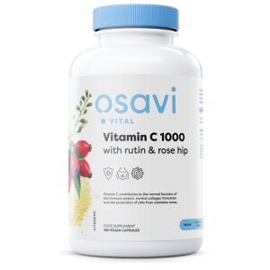 Vitamina C 1000 con rutina y escaramujo - 180 cápsulas veganas - Viking Supplements