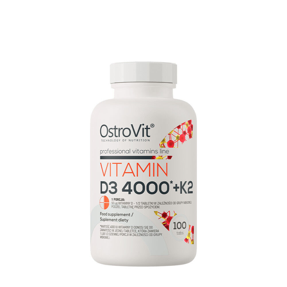 Vitamina D3 4000 + K2 - 100 comprimidos - Viking Supplements