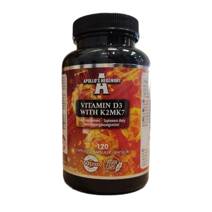Vitamina D3 con K2 MK7 - 120 cápsulas vegetales - Viking Supplements