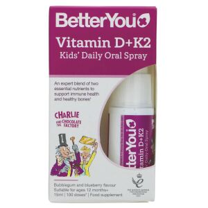Spray oral diario de vitamina D+K2 para niños