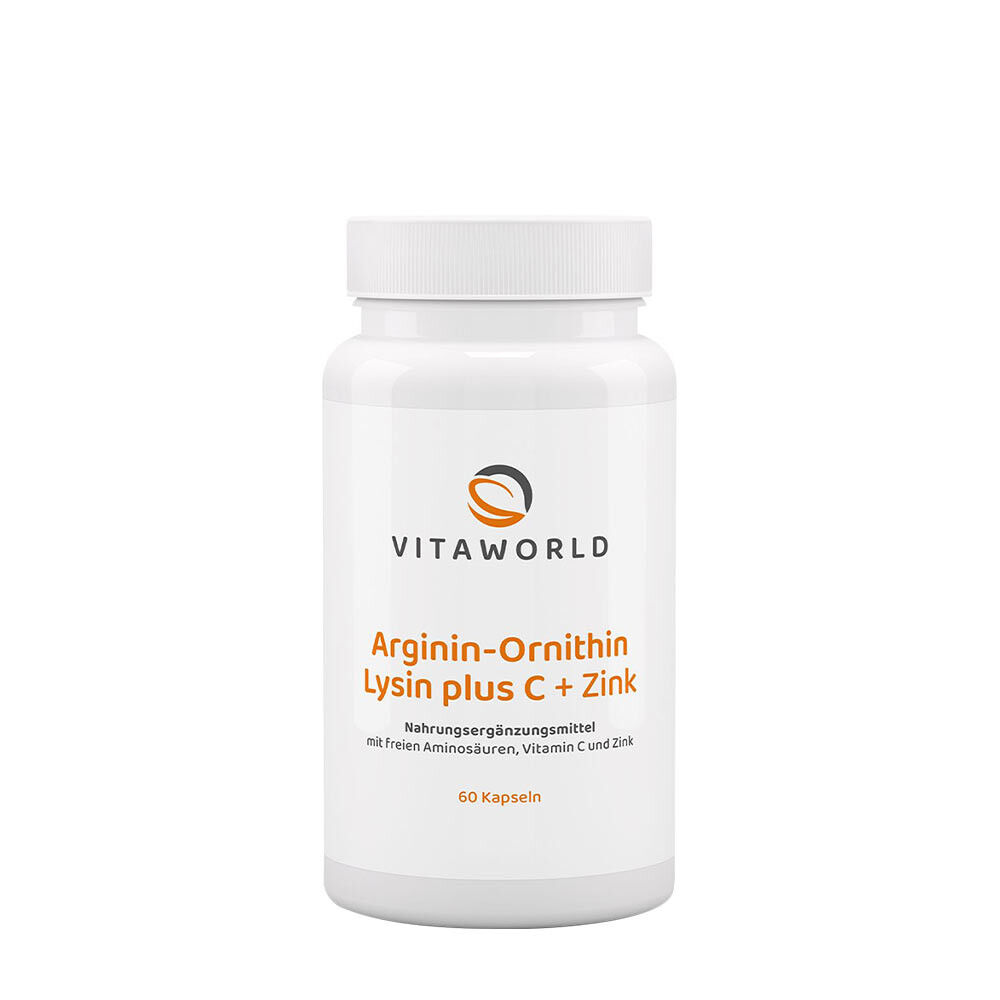 Vitaworld Arginin-Ornithin-Lysin + C + Zink (60 kapsler)