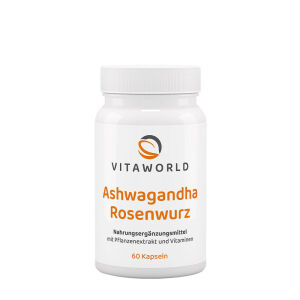 Vitaworld Complejo de ashwagandha y raíz de rosa (60 cápsulas) - Viking Supplements