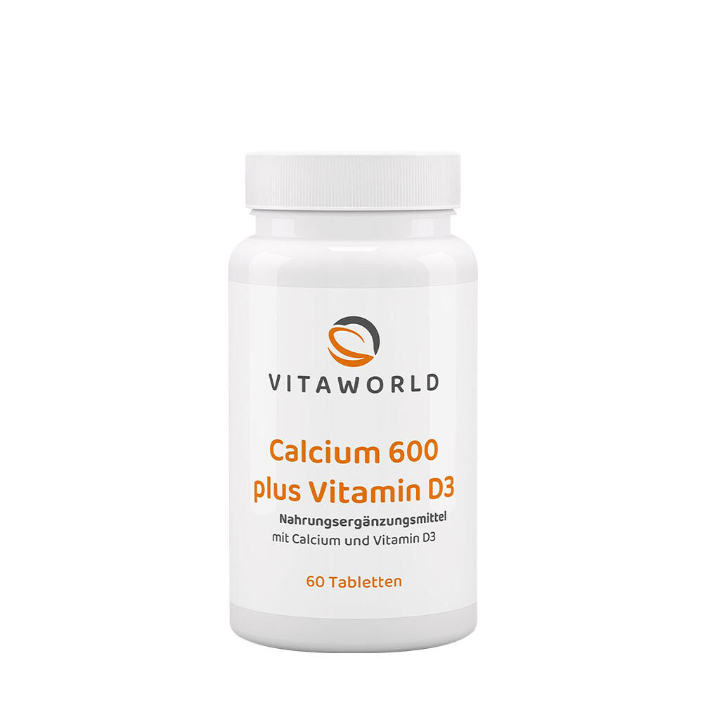 Vitaworld Calcium 600 med D3-vitamin (60 tabletter)