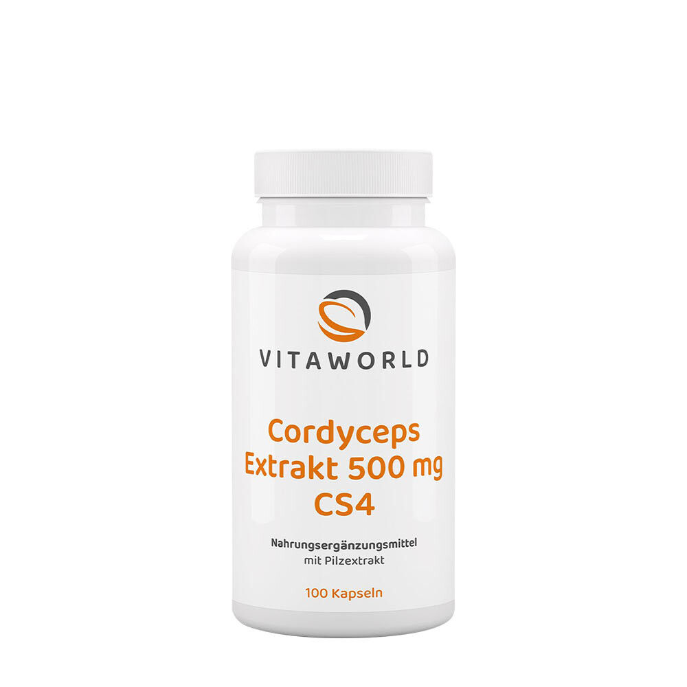 Vitaworld: extracto de cordyceps 500 mg CS4 (100 cápsulas) - Viking Supplements