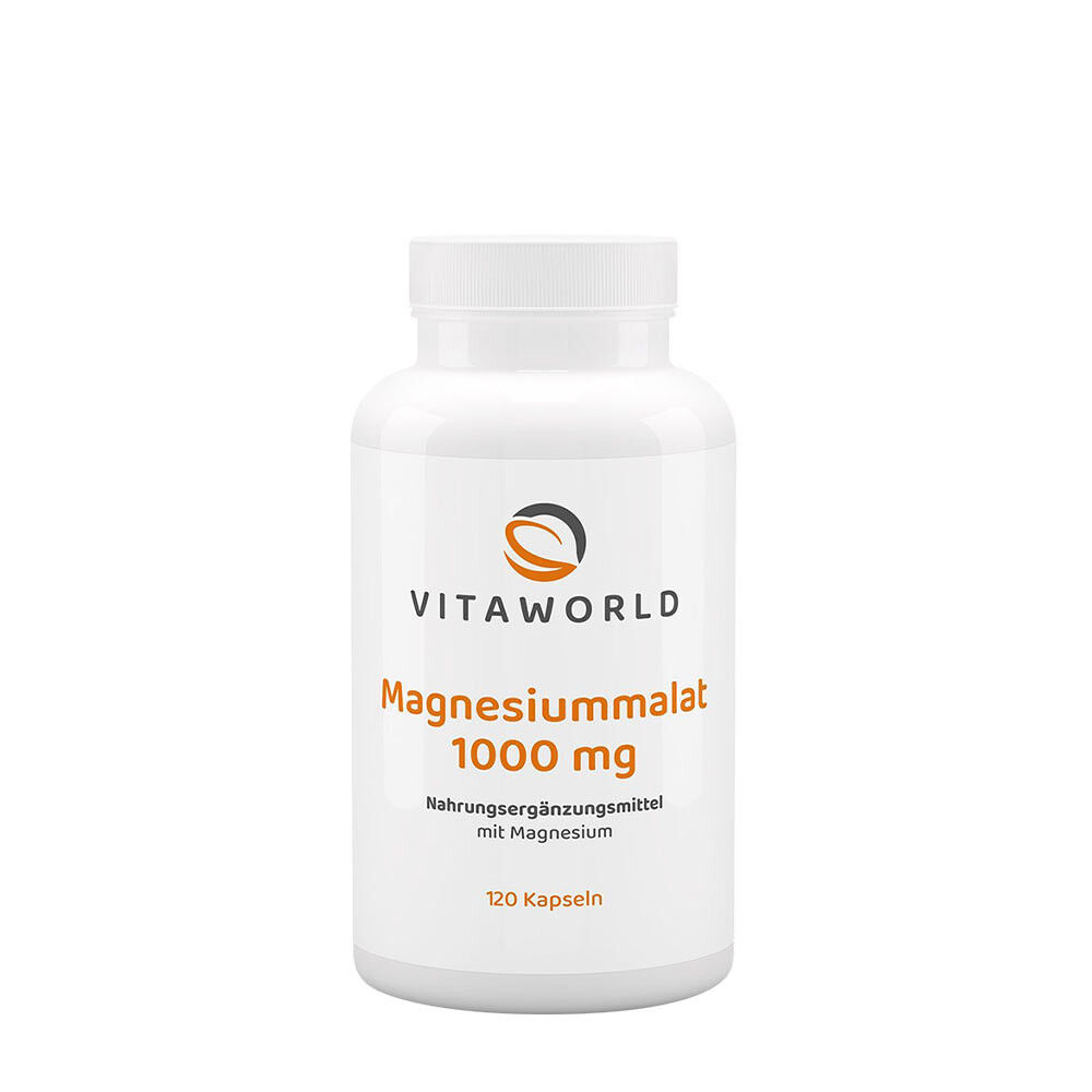 Vitaworld Malato de magnesio 1000 mg (120 cápsulas) - Viking Supplements