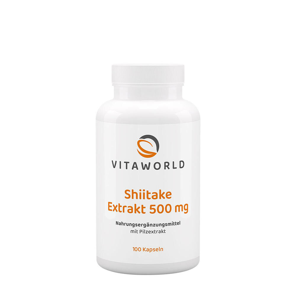 Vitaworld, extracto de shiitake, 500 mg (100 cápsulas) - Viking Supplements