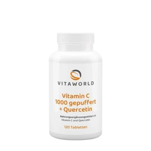 Vitaworld Vitamina C 1000 tamponada + quercetina (120 comprimidos) - Viking Supplements