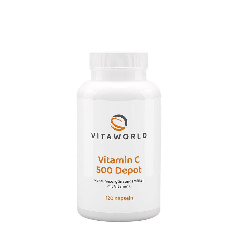 Vitaworld C-vitamin 500 Depot (120 kapsler)