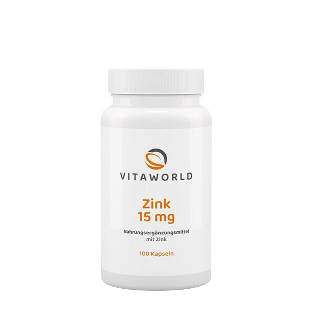 Vitaworld Zink 15 mg (100 kapsler)